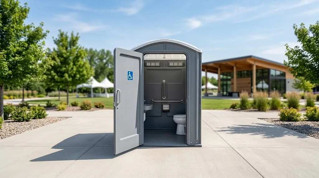 ADA accessible porta potty from our Boca Raton fleet